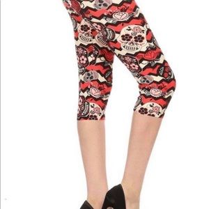 Skulls Coral CAPRI Peachskin Leggings One Size